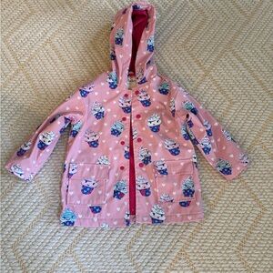 Hatley Pink Raincoat with Cupcake Print